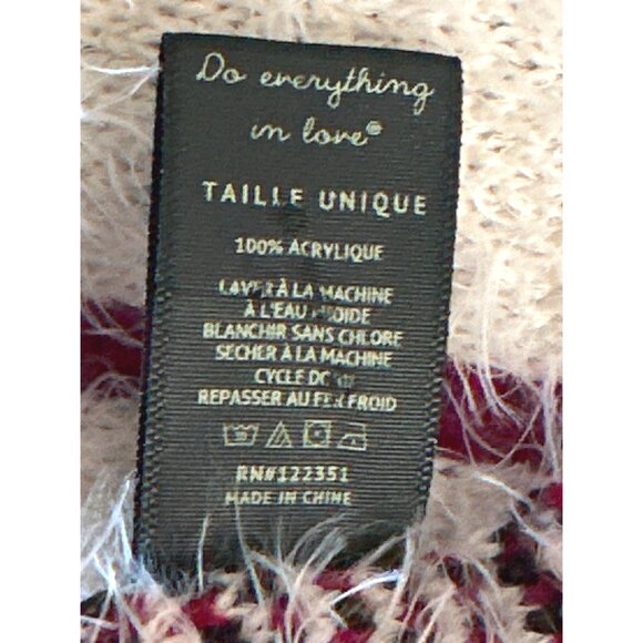 Do Everything in Love Poncho Sweater One Size 100 Percent Acrylic Plaid Pattern - Picture 4 of 4